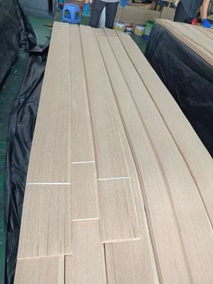 Folhas de folheado de carvalho branco americano de corte trimestral com espessura de 0,5 mm