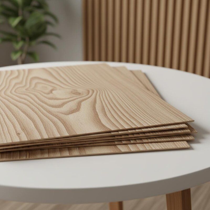 Folhas de folheado de madeira natural para revestimento de móveis e decoração interior