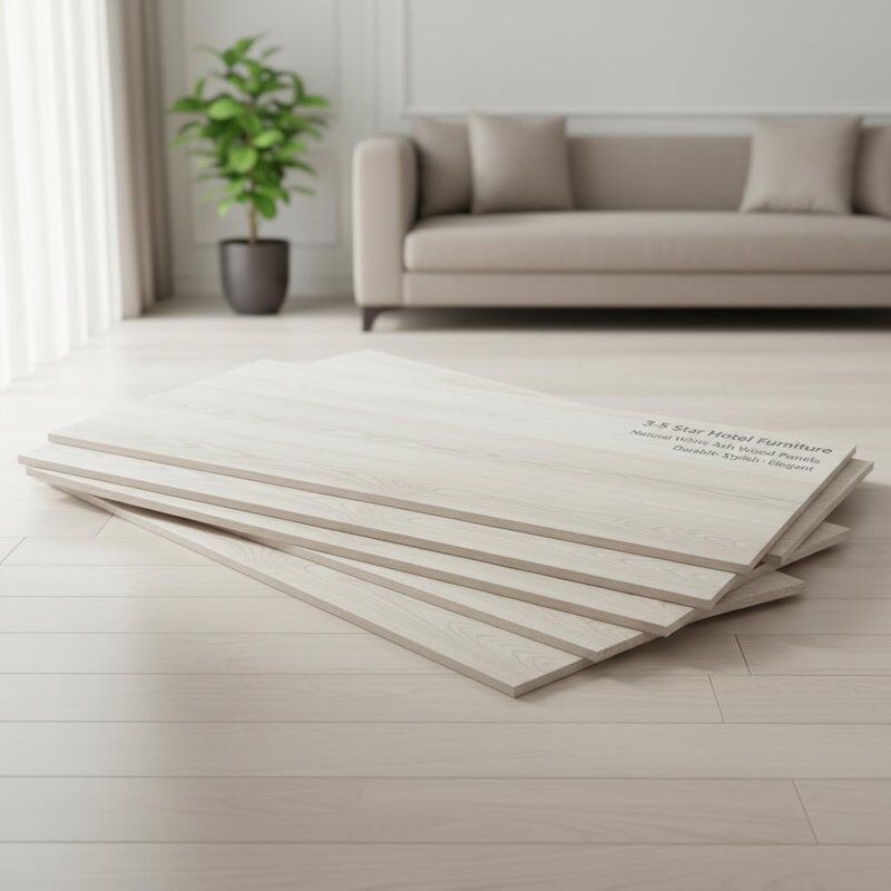 Mobiliário de Hotel 3-5 Estrelas Painéis de Madeira de Freixo Branco Natural 2500 640 Mm Duráveis Elegantes e Sofisticados para Interiores Comerciais