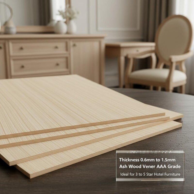 Thickness 06mm to 15mm Ash Wood Veneer AAA Grade Ideal for 3 to 5 Star Hotel Furniture Projects Offering Superior Finish